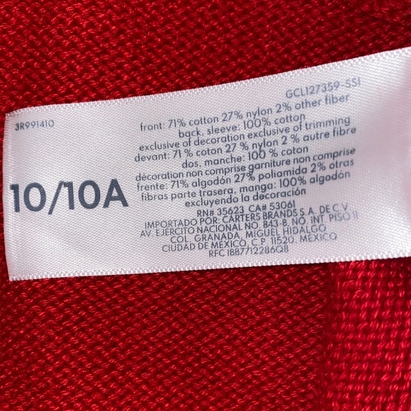 Carter's Vibrant Red Sweater with Fuzzy Pink Heart - Picture 5 of 6